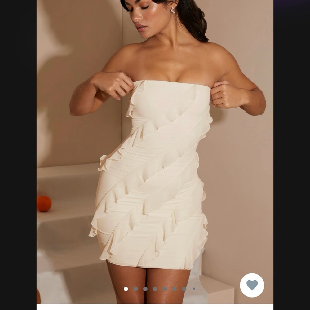 Tatiana Bandeau Ruffle Mini Dress - Size 10